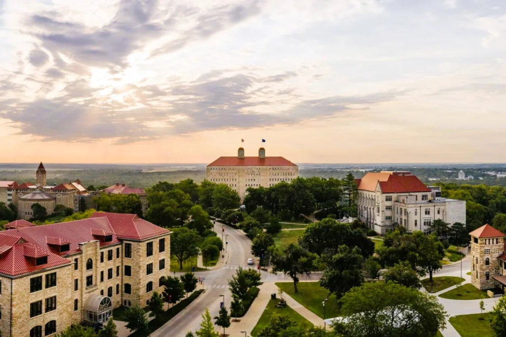 Kansas University campus in the town of Lawrence.